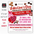 valentines chocolate fundraiser flyer template